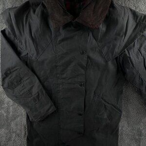 Barbour WK Backhouse Waxed Jacket Men Outdoors Snap Flannel Lined XS 36 Adult